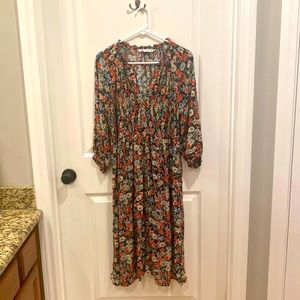 Zara printed midi dress